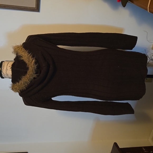 Wet Seal Hooded Toggle Button Sweater Cardigan Women's Medium M - Picture 6 of 12